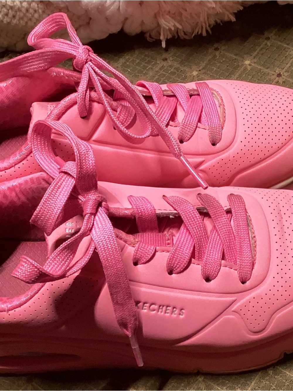 Skechers Kids Pink Lace-Up Sneakers